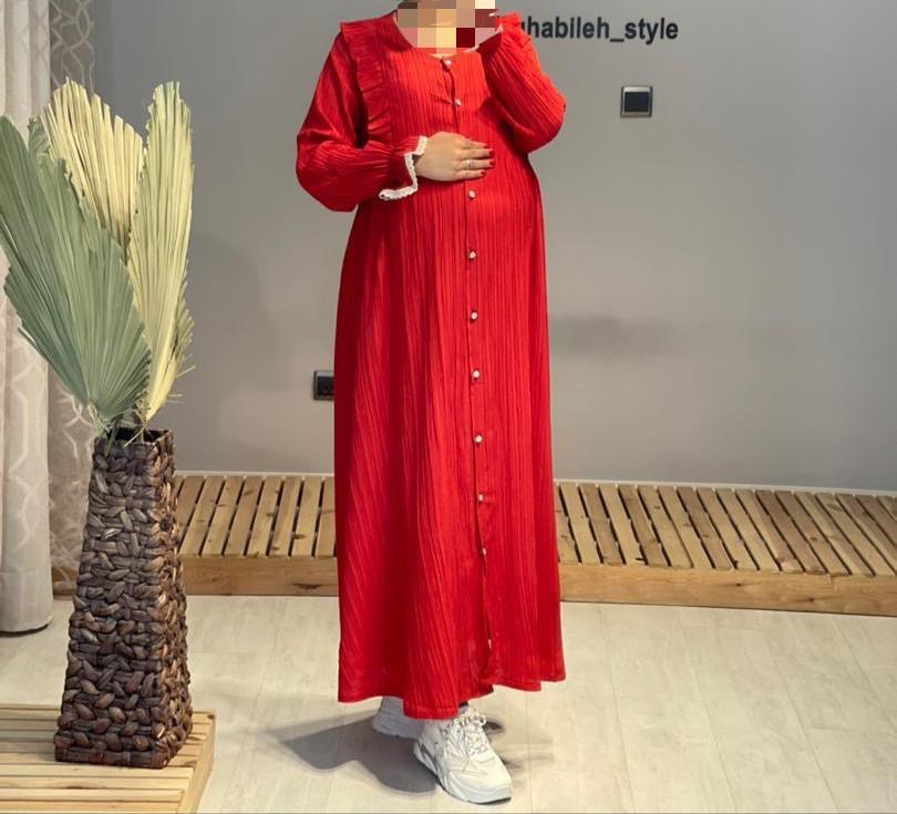 مانتو بلند کراش نوار کرم( کد 438)