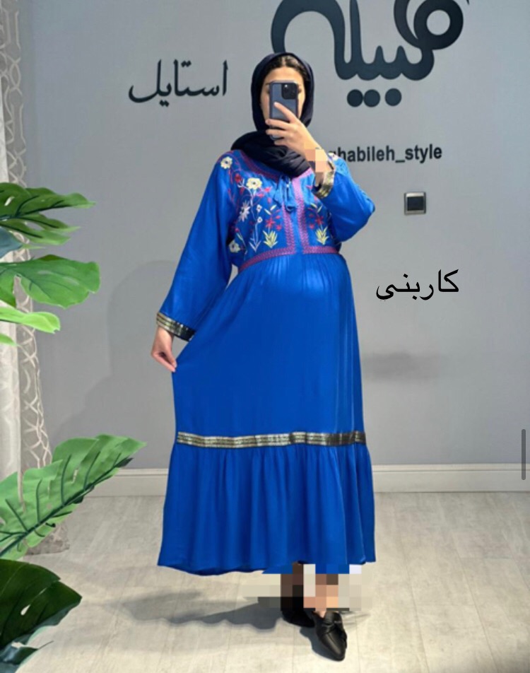 پیراهن دریا گلدوزی شده(کد 529)