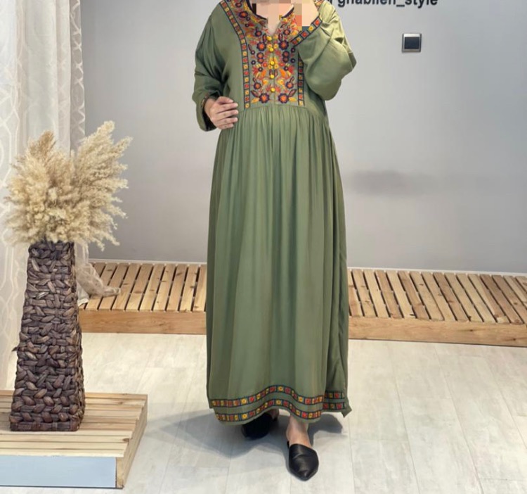پیراهن نخی گلدوزی بارداری و شیردهی( کد 467)