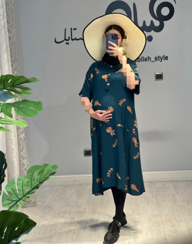 پیراهن بارداری نخی خامه دوزی(کد 619)