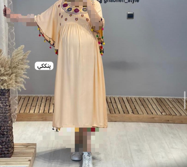 پیراهن بارداری نخی منگوله(کد 523)