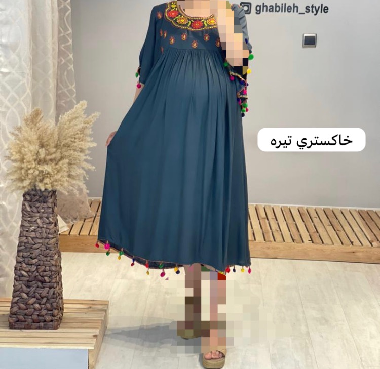 پیراهن بارداری نخی منگوله(کد 523)