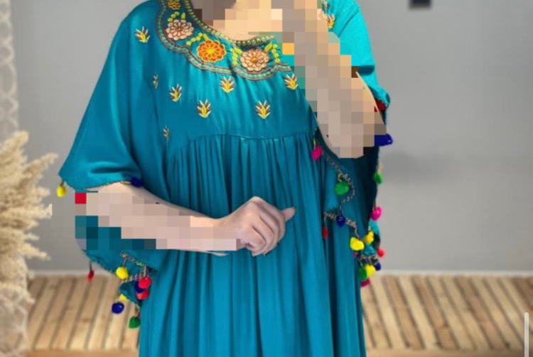 پیراهن بارداری نخی منگوله(کد 523)