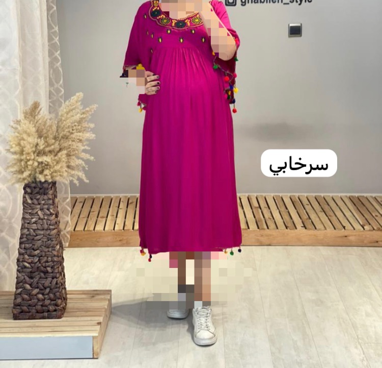 پیراهن بارداری نخی منگوله(کد 523)