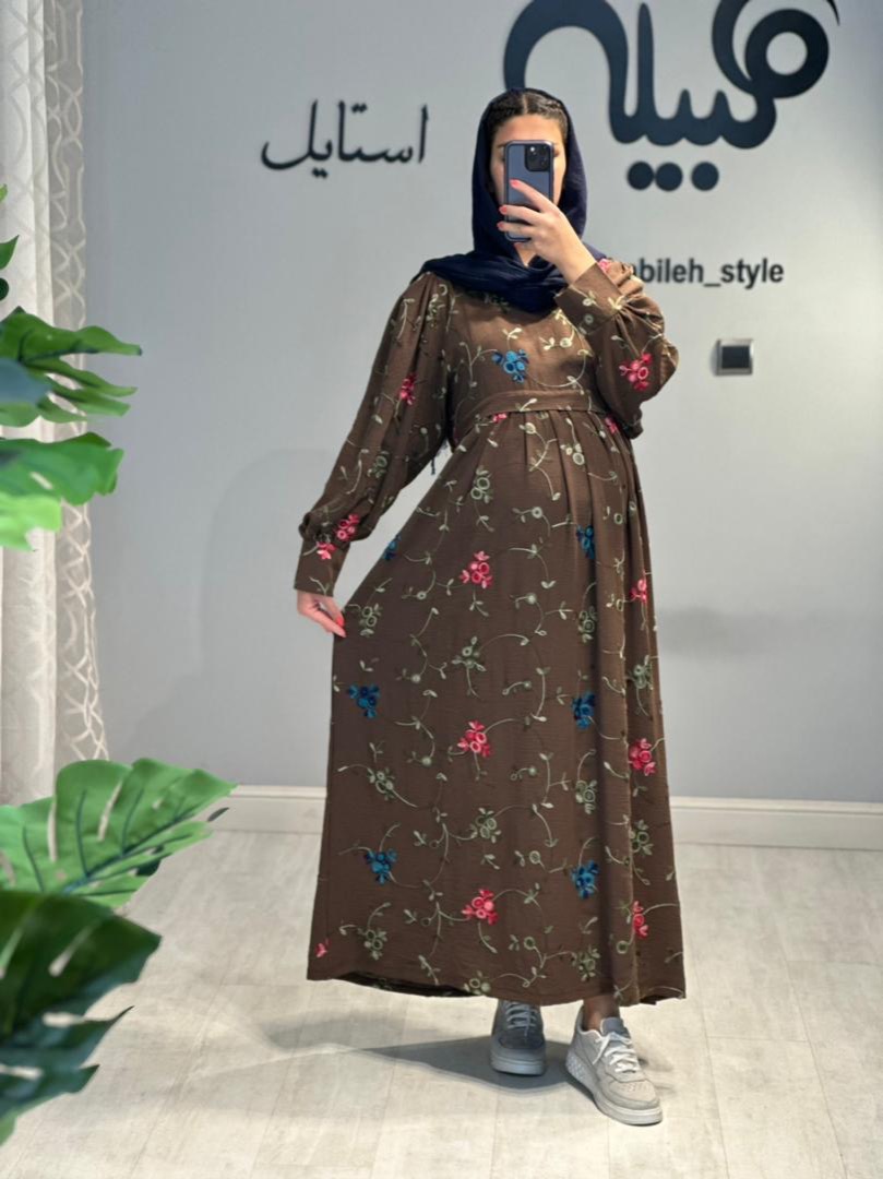 مانتو بارداری و شیردهی ابروبادی خامه دوزی(کد 625)