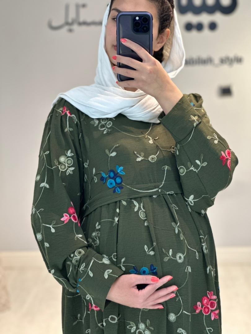 مانتو بارداری و شیردهی ابروبادی خامه دوزی(کد 625)