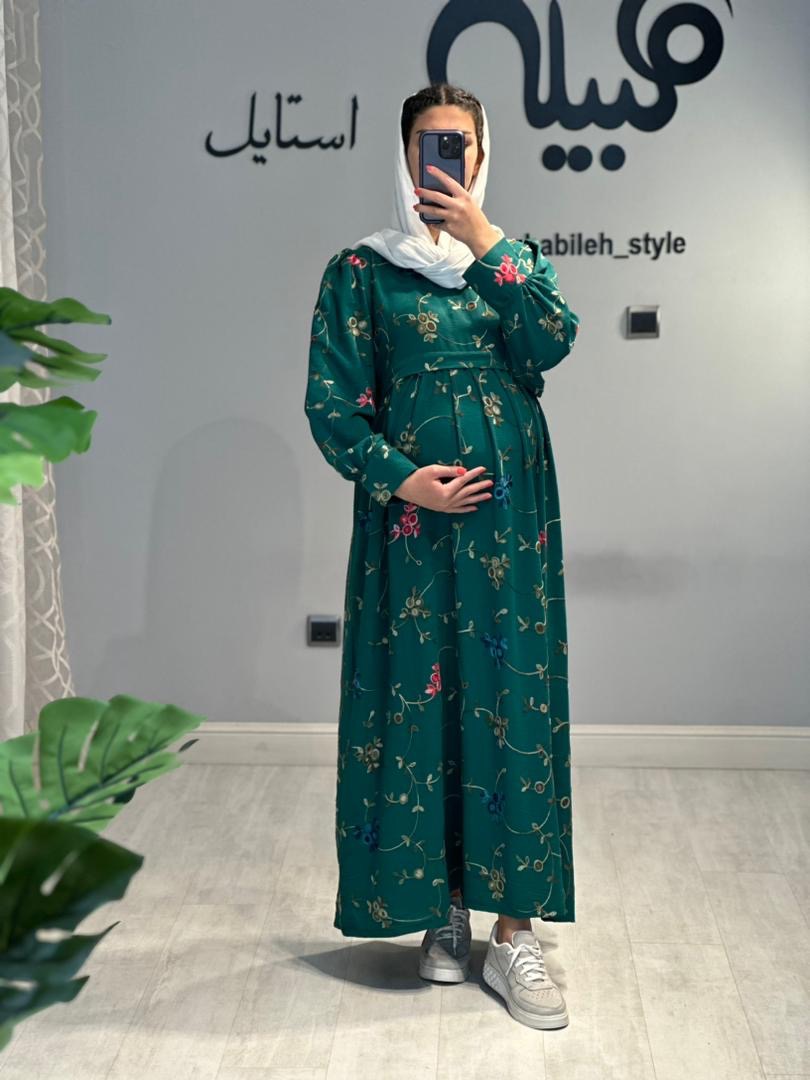 مانتو بارداری و شیردهی ابروبادی خامه دوزی(کد 625)