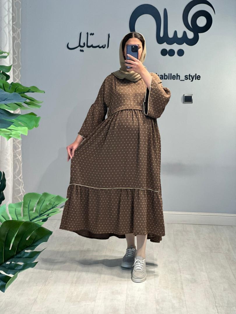 مانتو بارداری و شیردهی اشکی مغزی دوزی(کد 623)