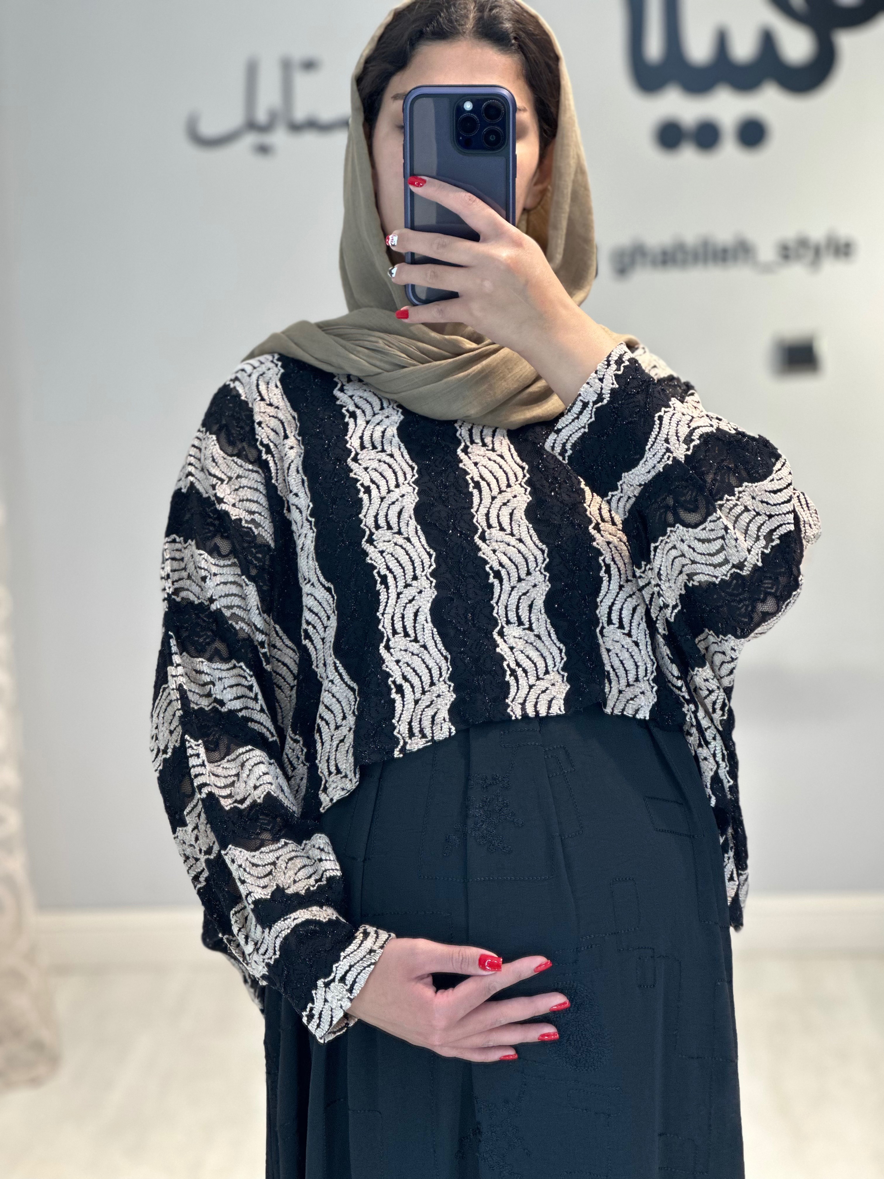 کت و سارافون بارداری و شیردهی ابروبادی خامه دوزی(کد 564)