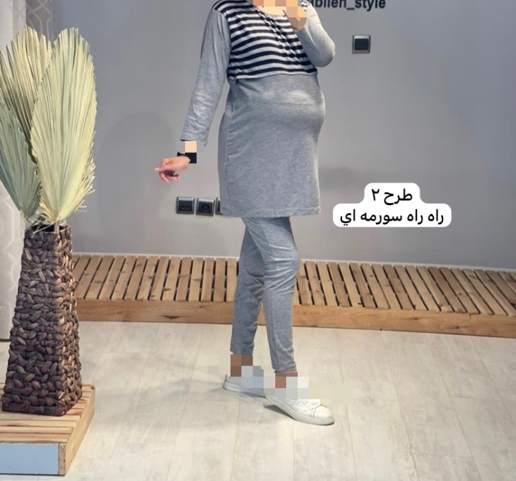 تیشرت تک استین بلند راه راه رنگی ( کد 643)