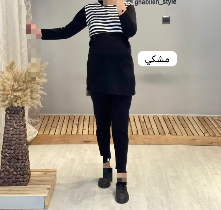 تیشرت تک استین بلند راه راه رنگی ( کد 643)