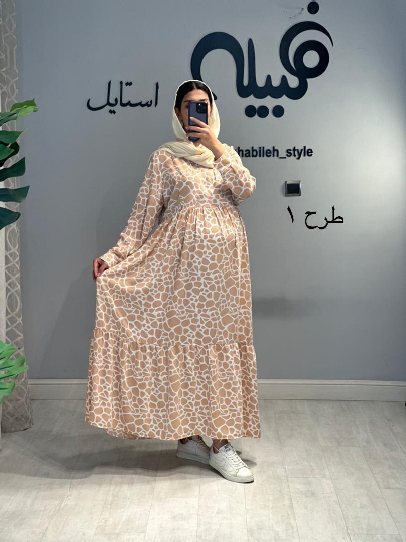 مانتو بارداری و شیردهی کرپ نخ( کد 642)