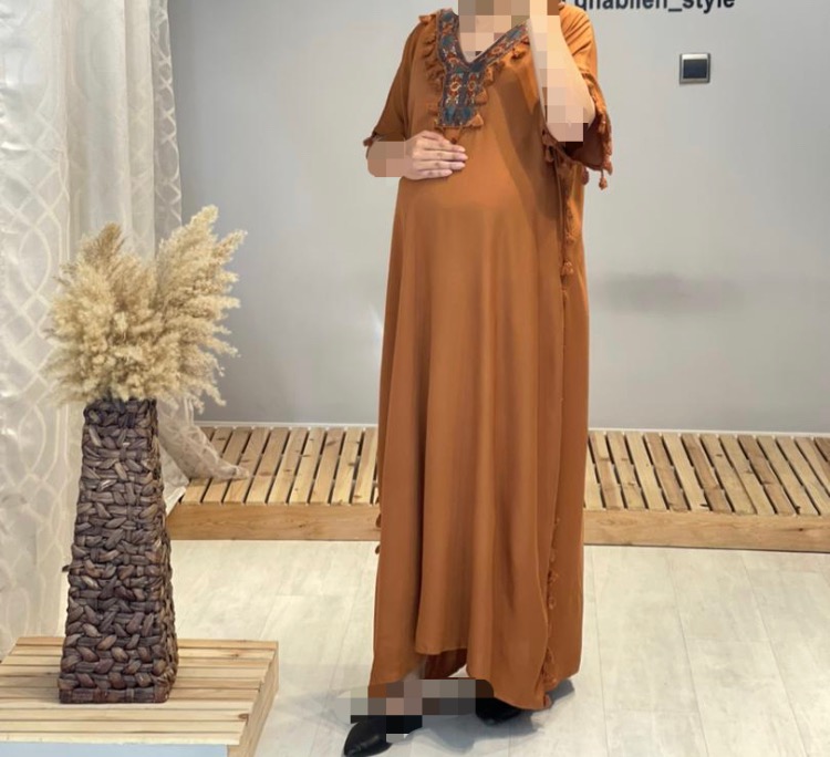 پیراهن بلند نخی بارداری( کد 528)