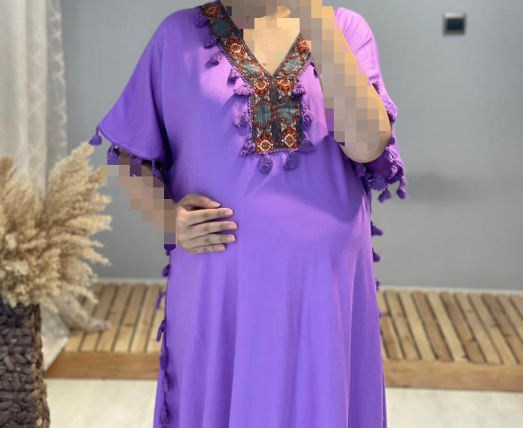 پیراهن بلند نخی بارداری( کد 528)