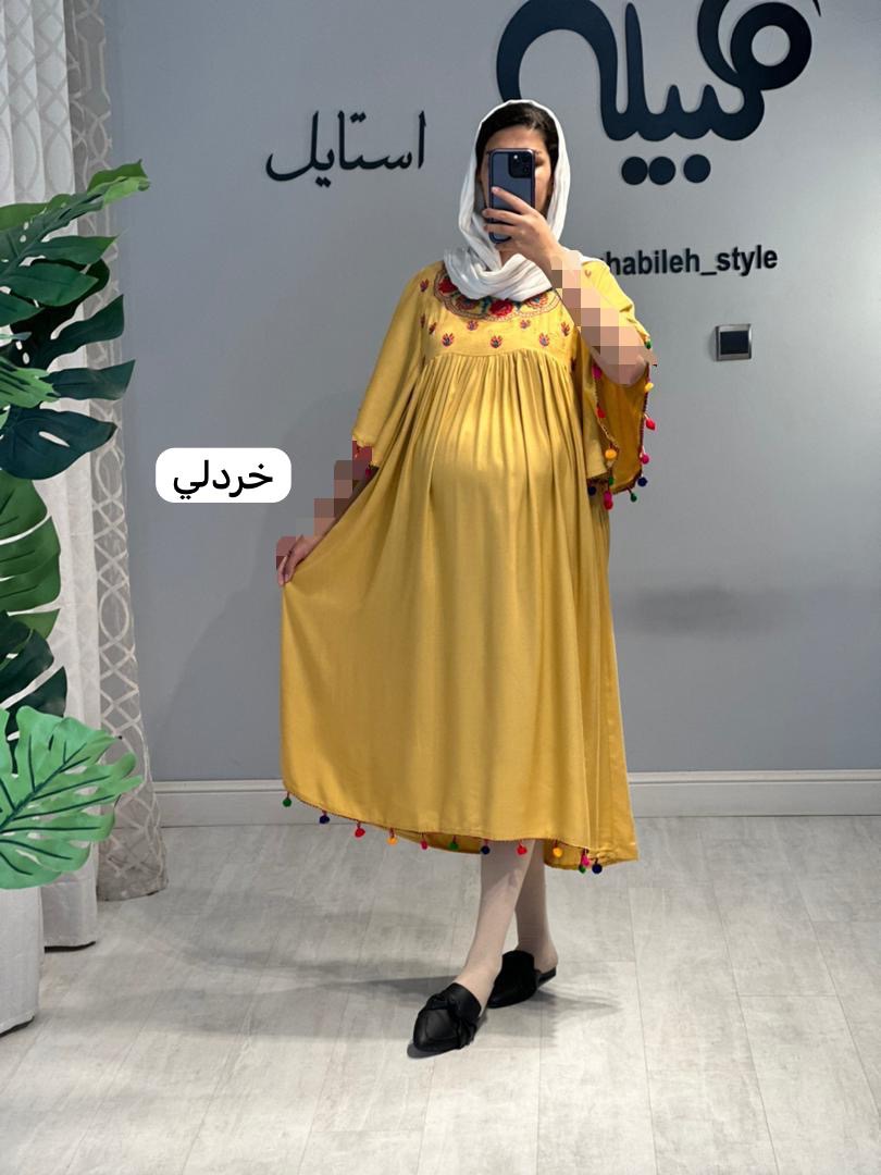 پیراهن بارداری نخی منگوله(کد 523)