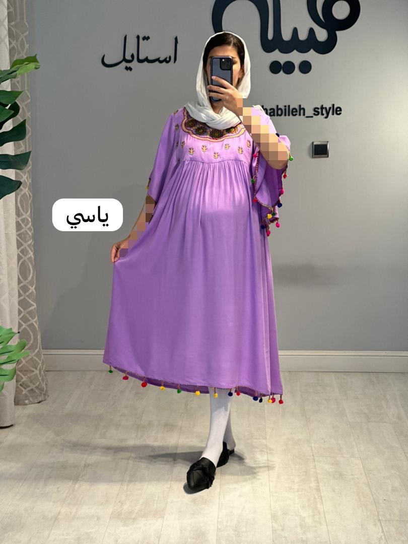 پیراهن بارداری نخی منگوله(کد 523)