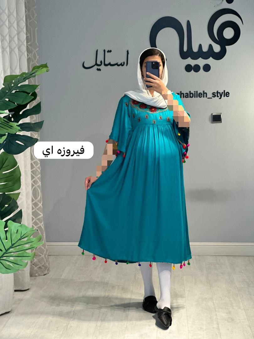 پیراهن بارداری نخی منگوله(کد 523)
