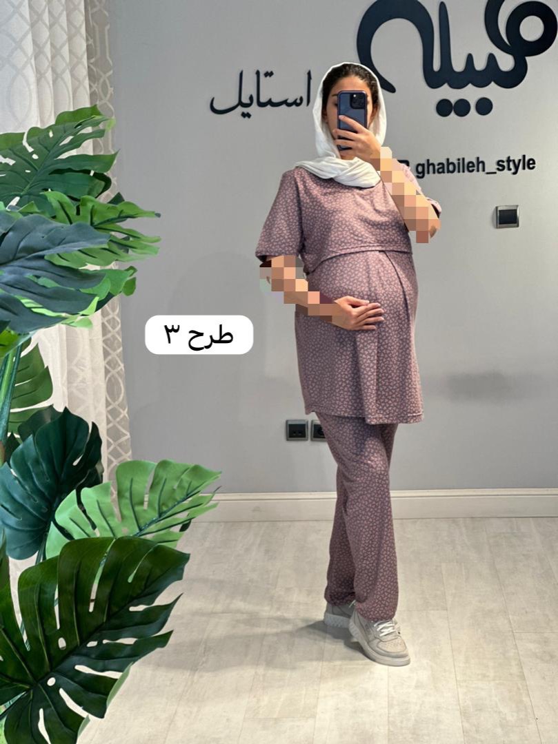 ست بلوز و شلوار نخ پنبه استین کوتاه(کد 649)