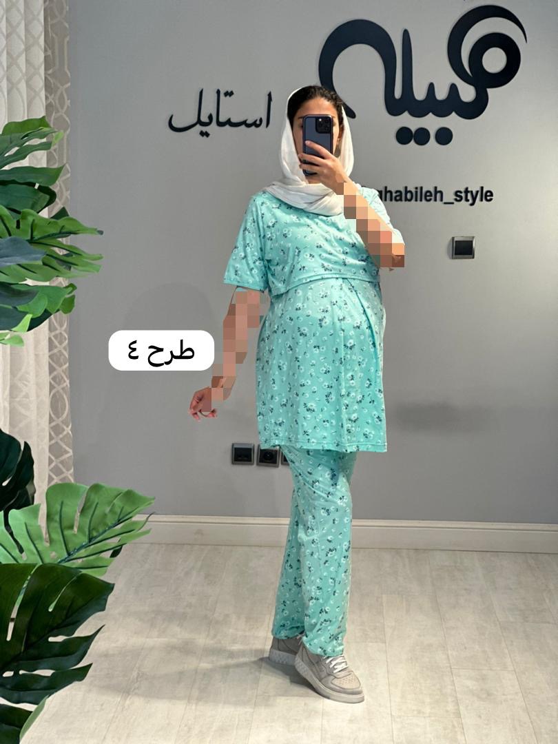 ست بلوز و شلوار نخ پنبه استین کوتاه(کد 649)