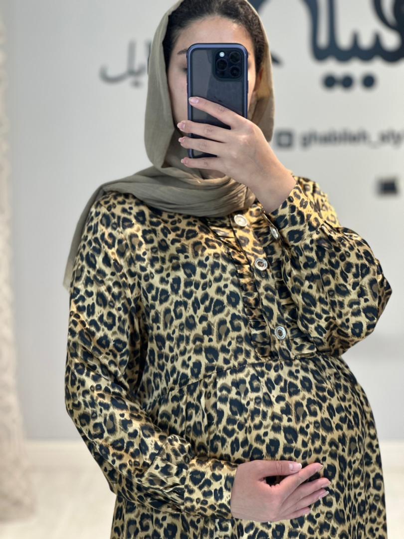 پیراهن ساتن پلنگی(کد 651)
