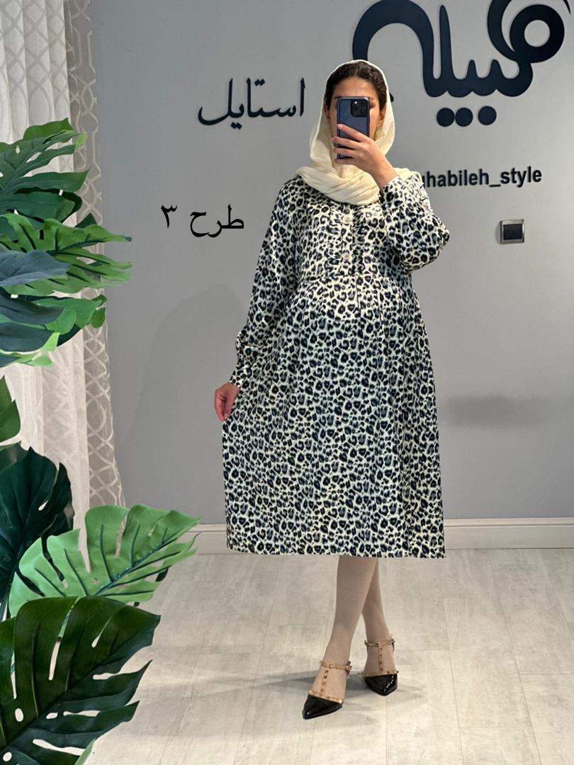 پیراهن ساتن پلنگی(کد 651)