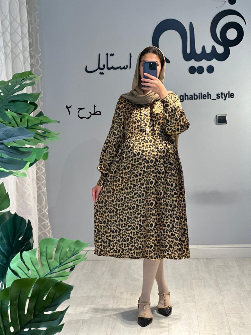 پیراهن ساتن پلنگی(کد 651)