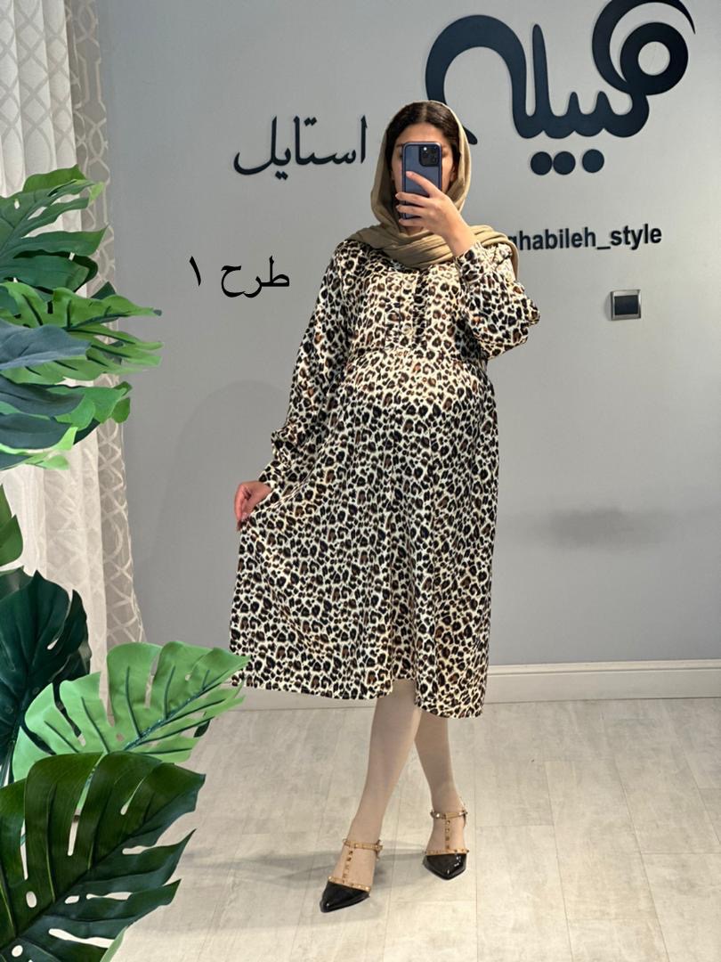 پیراهن ساتن پلنگی(کد 651)
