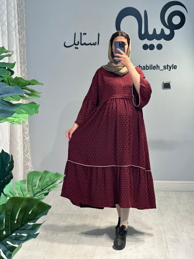 مانتو ابروبادی اشکی مغزی دوزی شده(کد 646)