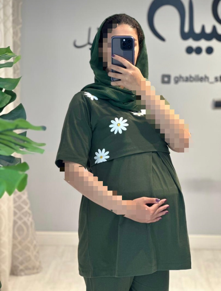 ست بلوز و شلوار بابونه استین کوتاه(کد 653)