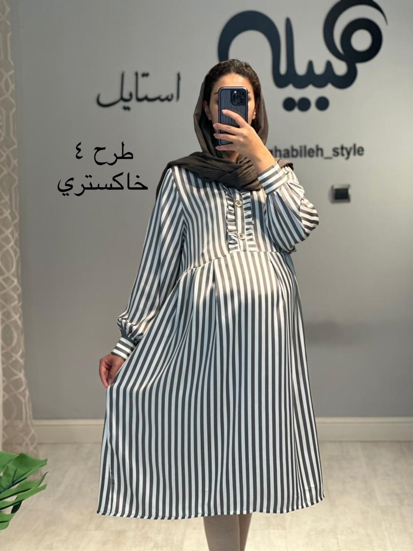 پیراهن بارداری و شیردهی ساتن(کد 654)