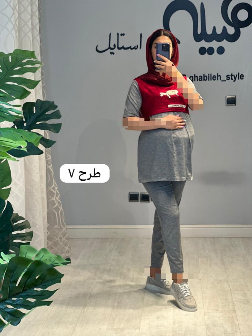 ست بلوز و شلوار لودینگ دو رنگ استین کوتاه(کد 627)