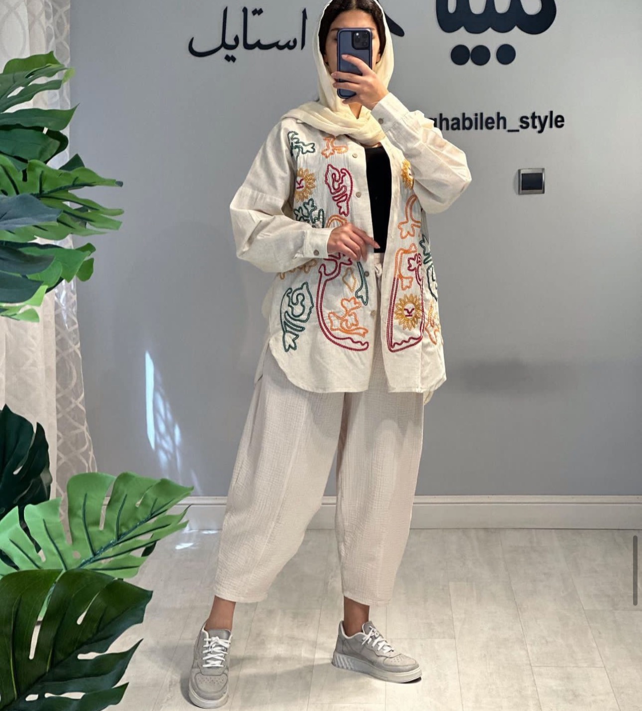 مانتو لینن گلدوزی(کد 221)