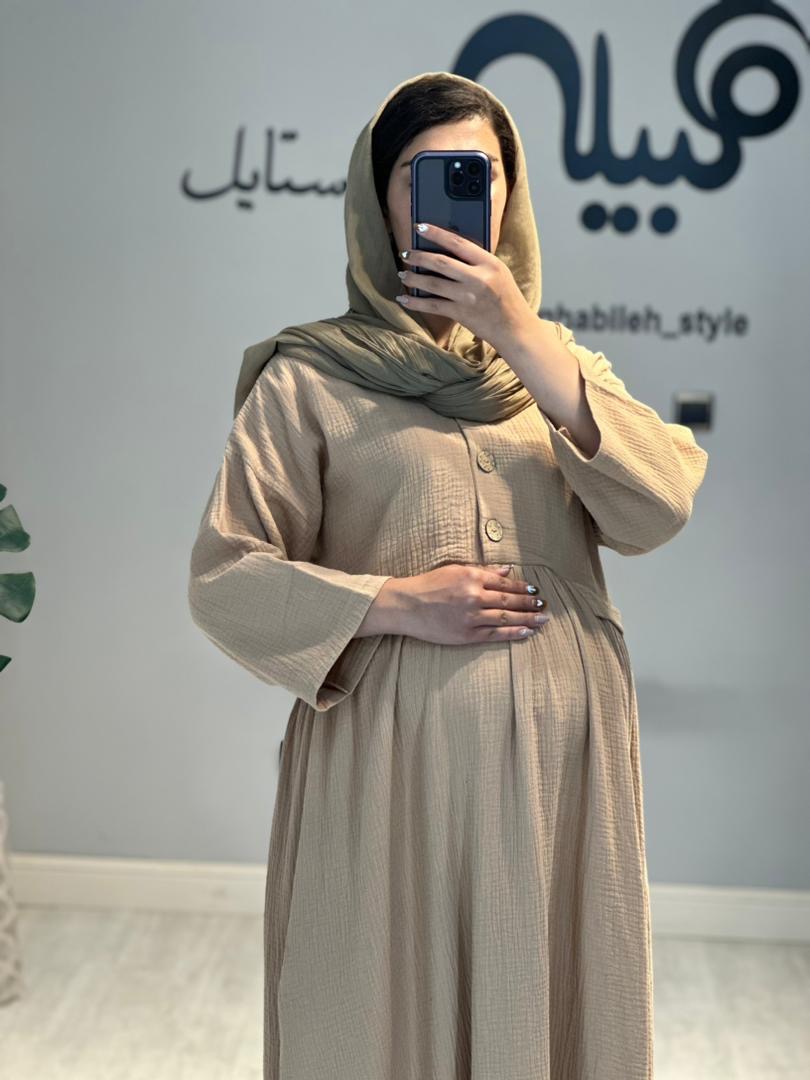 مانتو بارداری و شیردهی موسیلین(کد 662)