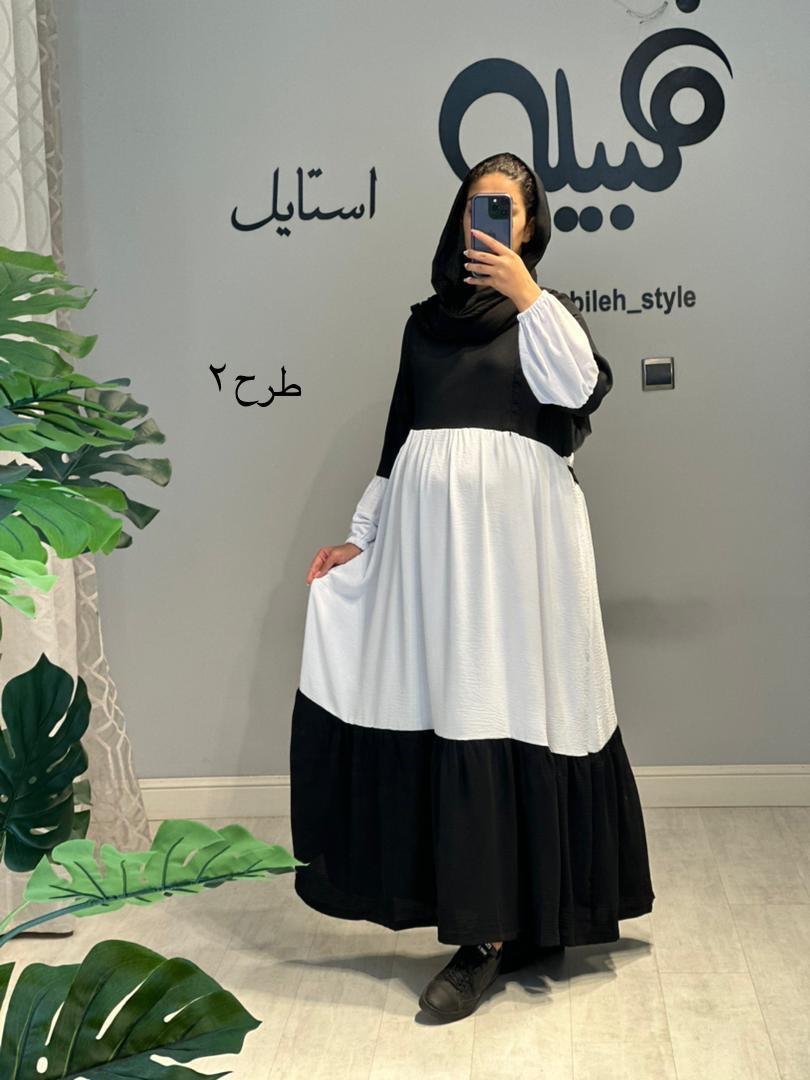 مانتو دریا دورنگ ابروبادی(کد 670)