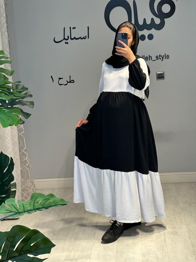 مانتو دریا دورنگ ابروبادی(کد 670)