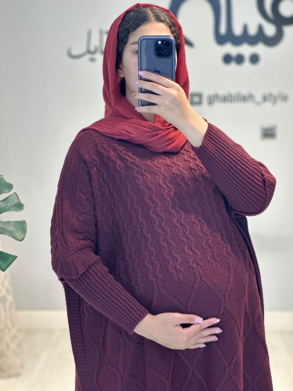 پانچو بافت طرح لوزی بارداری(کد 554)