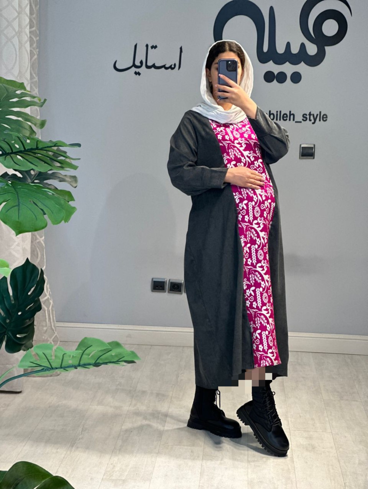 مانتو بارداری و شیردهی مخمل کبریتی(کد 568)