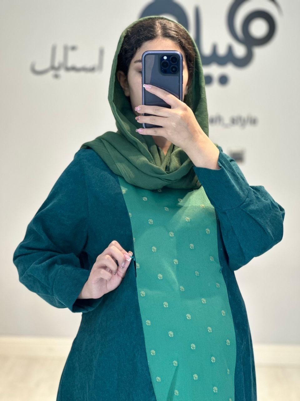 مانتو بارداری و شیردهی مخمل کبریتی(کد 568)