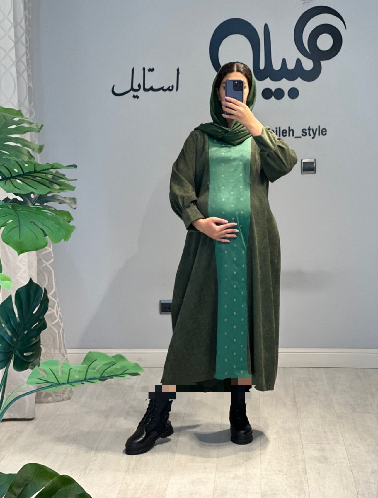 مانتو بارداری و شیردهی مخمل کبریتی(کد 568)