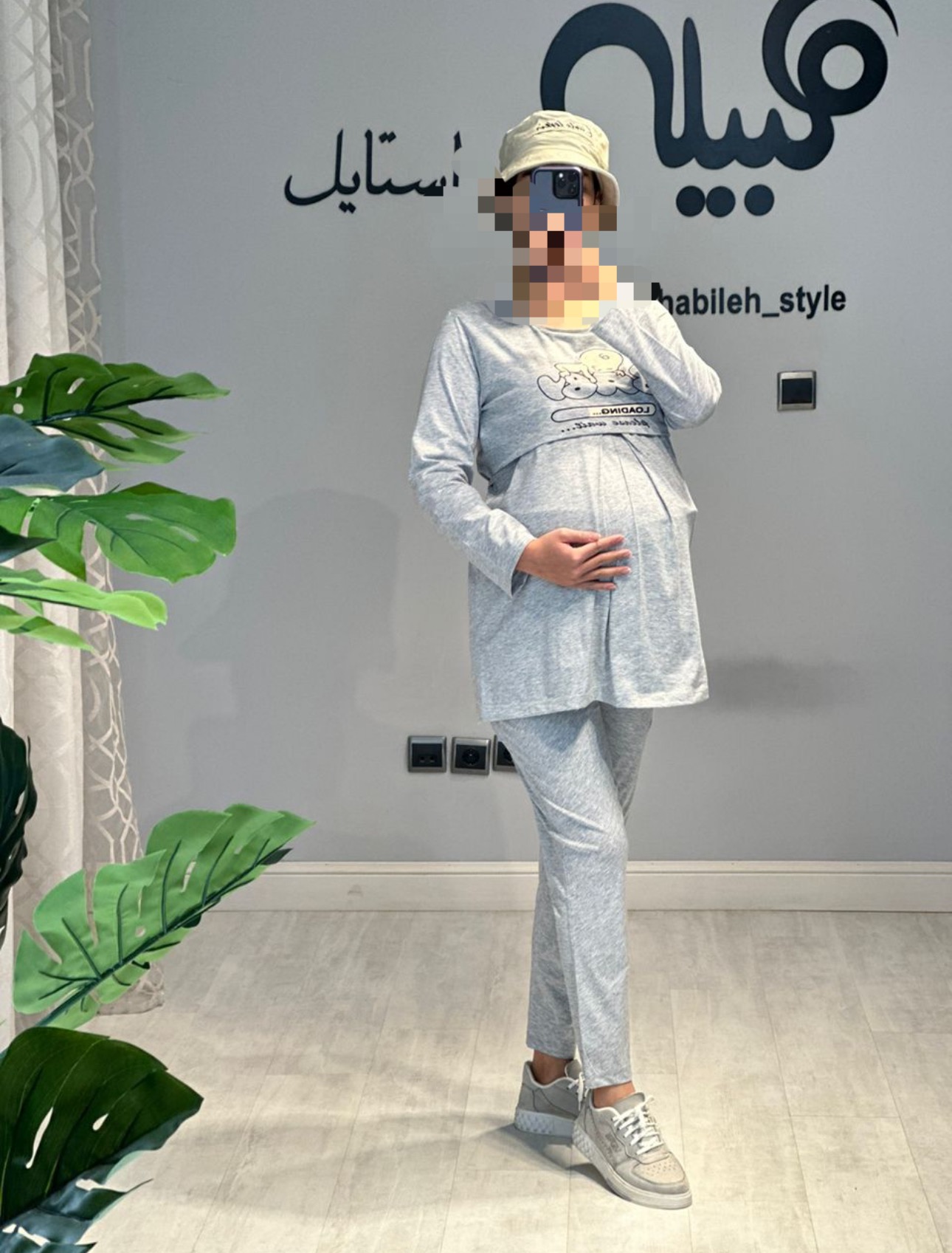 ست بلوز شلوار بارداری شیردهی لودینگ استین بلند(کد 281)
