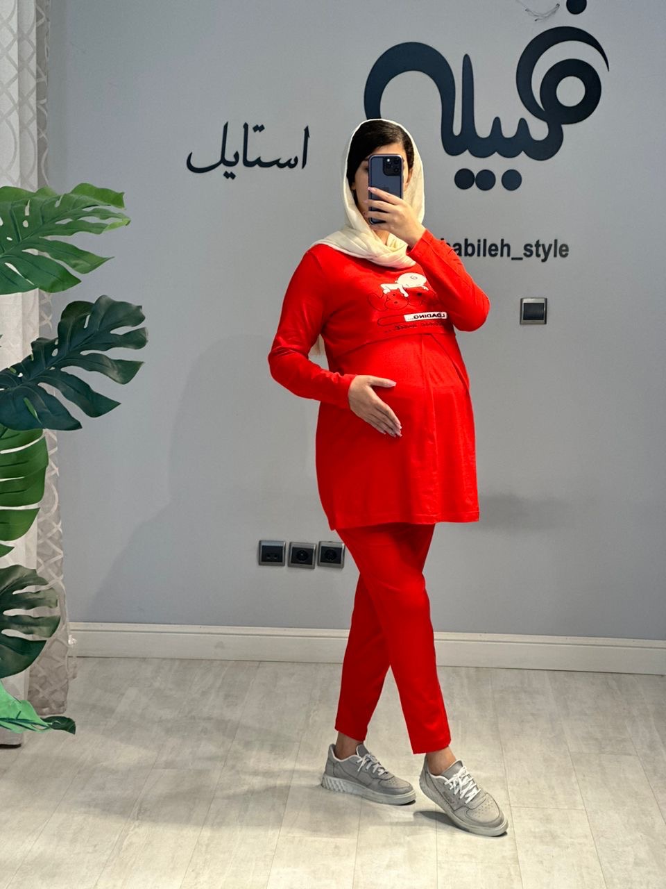 ست بلوز شلوار بارداری شیردهی لودینگ استین بلند(کد 281)