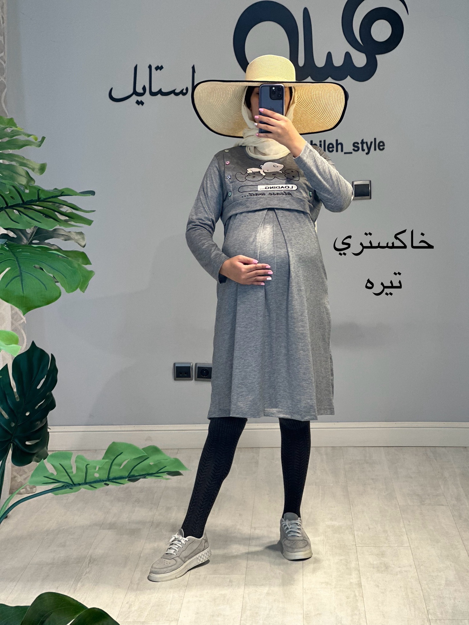 پیراهن بارداری و شیردهی هشت دکمه( کد 629)