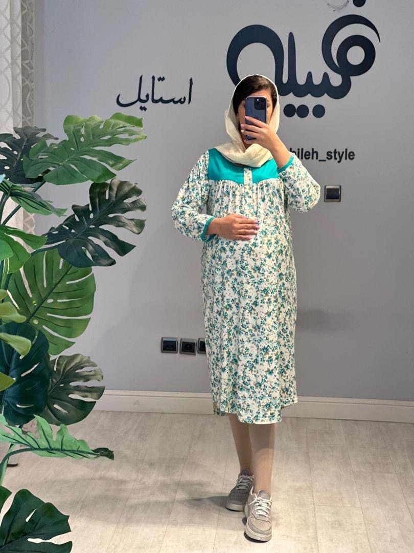 پیراهن گلدار بارداری و شیردهی(کد 684)