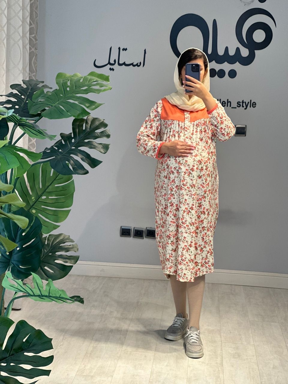 پیراهن گلدار بارداری و شیردهی(کد 684)