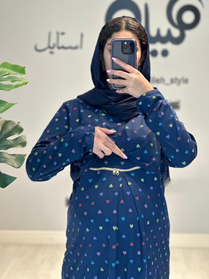 ست بلوز و شلوار نخ پنبه طرحدار استین بلند(کد 687)