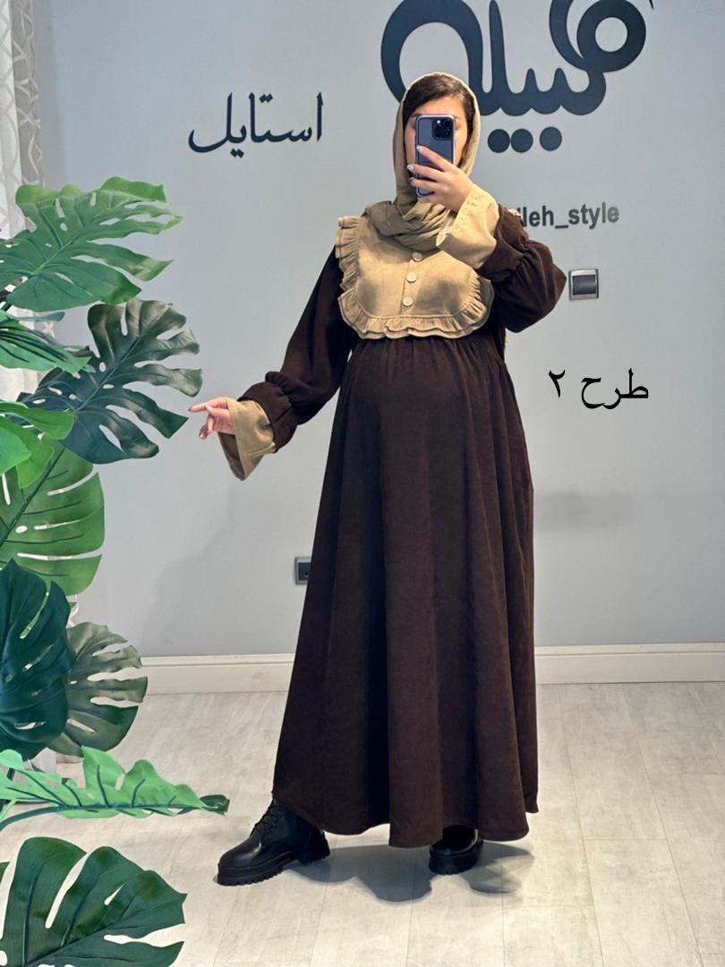 مانتو مخمل دو رنگ( کد 689)