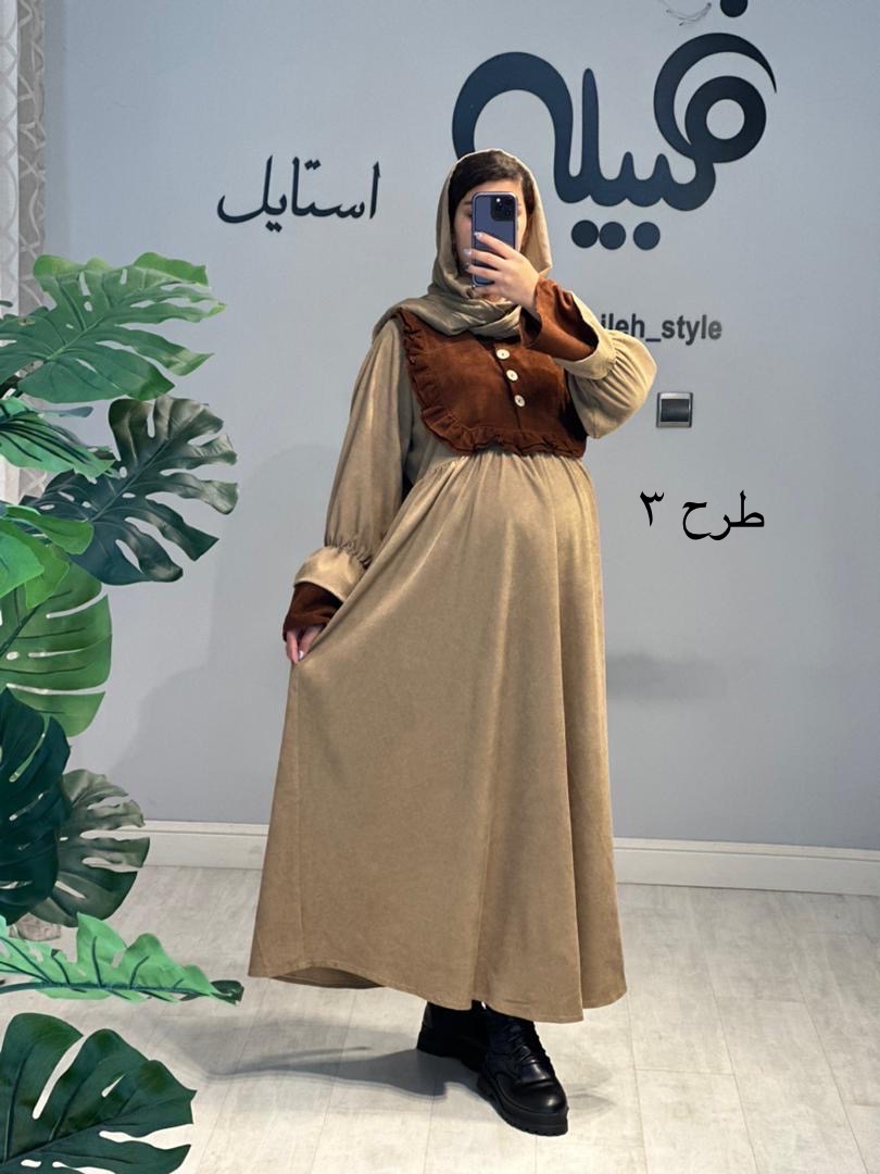 مانتو مخمل دو رنگ( کد 689)