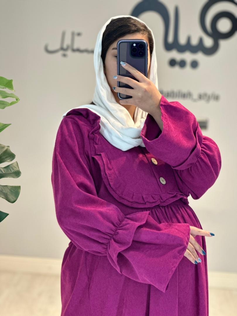 مانتو مخمل بارداری و شیردهی(کد 690)