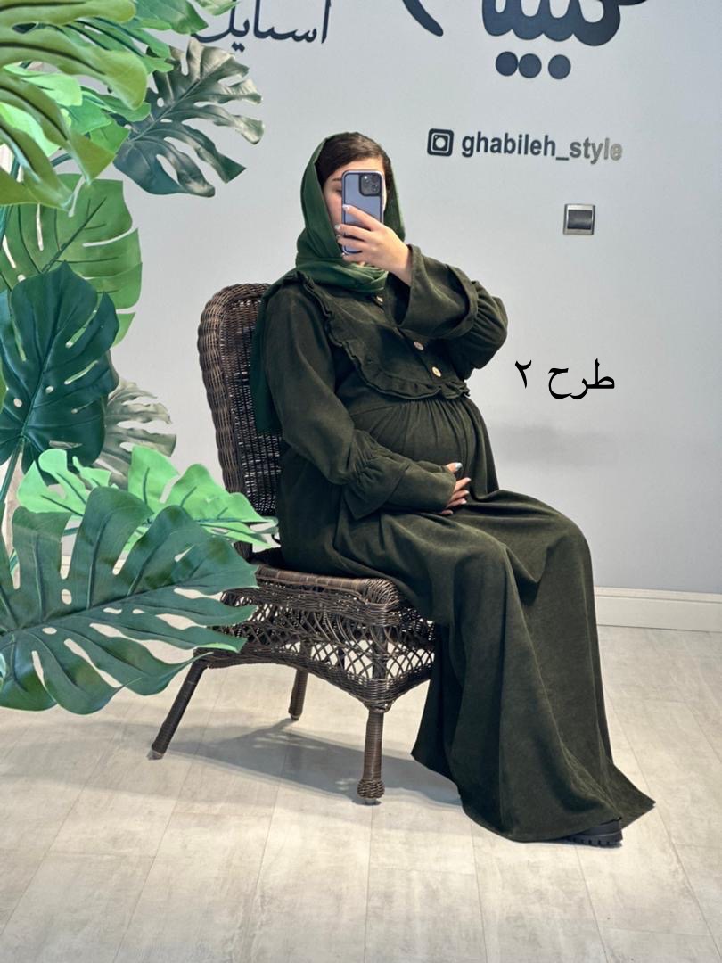 مانتو مخمل بارداری و شیردهی(کد 690)