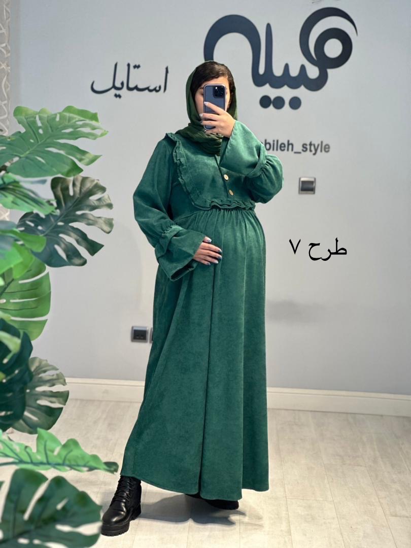 مانتو مخمل بارداری و شیردهی(کد 690)